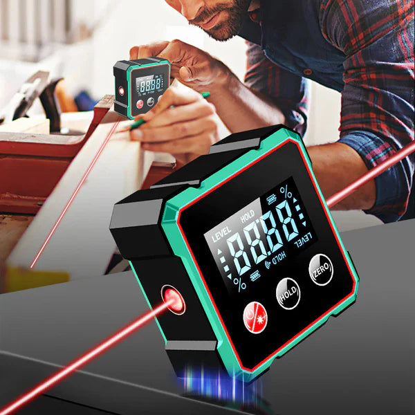 📢🔧 OFERTA 50 % de DESCUENTO 🔥 Medidor de Ángulo digital magnético de 4 lados con láser
